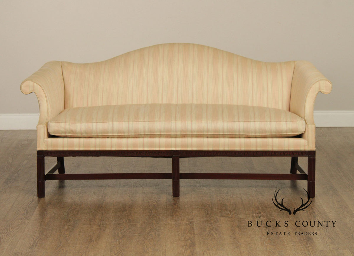 Hickory Chair Chippendale Style Mahogany Camelback Sofa