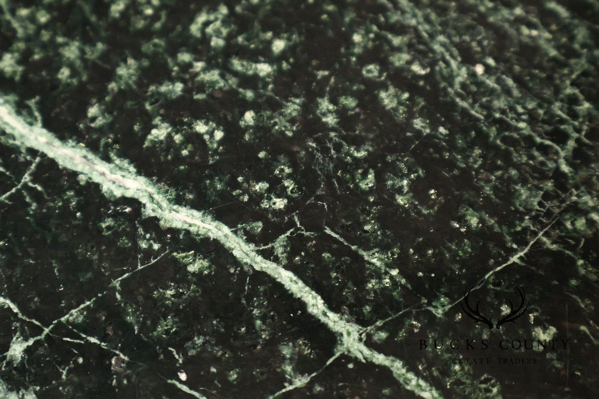 Knoll Saarinen Round Green Marble Tulip Side Table
