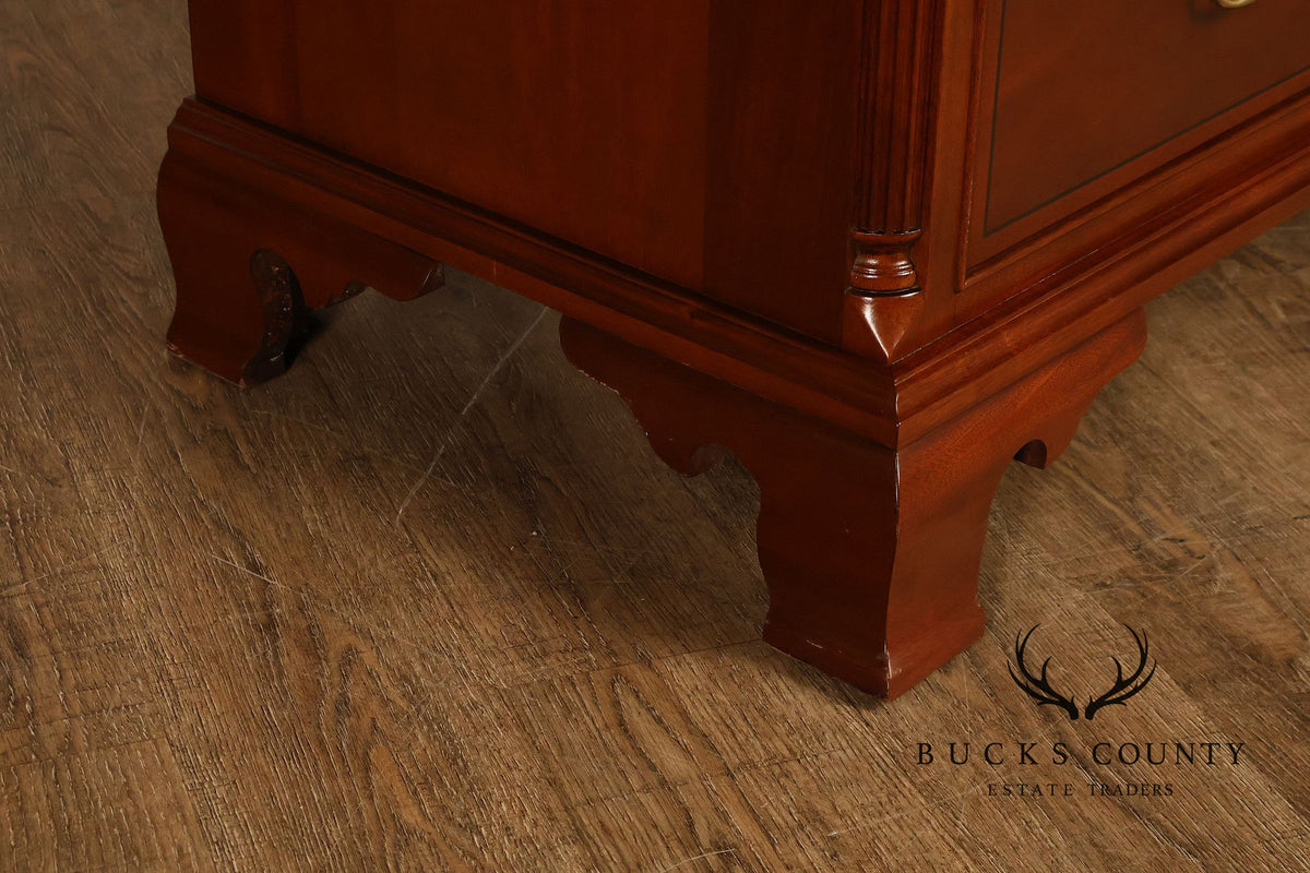 Stickley Georgian Style Banded Mahogany Tall Chest