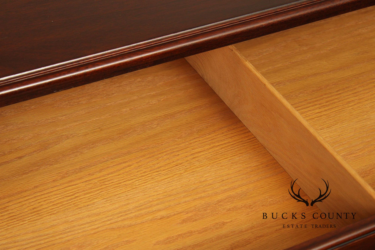 Henkel Harris Georgian Style Mahogany Ten Drawer Dresser