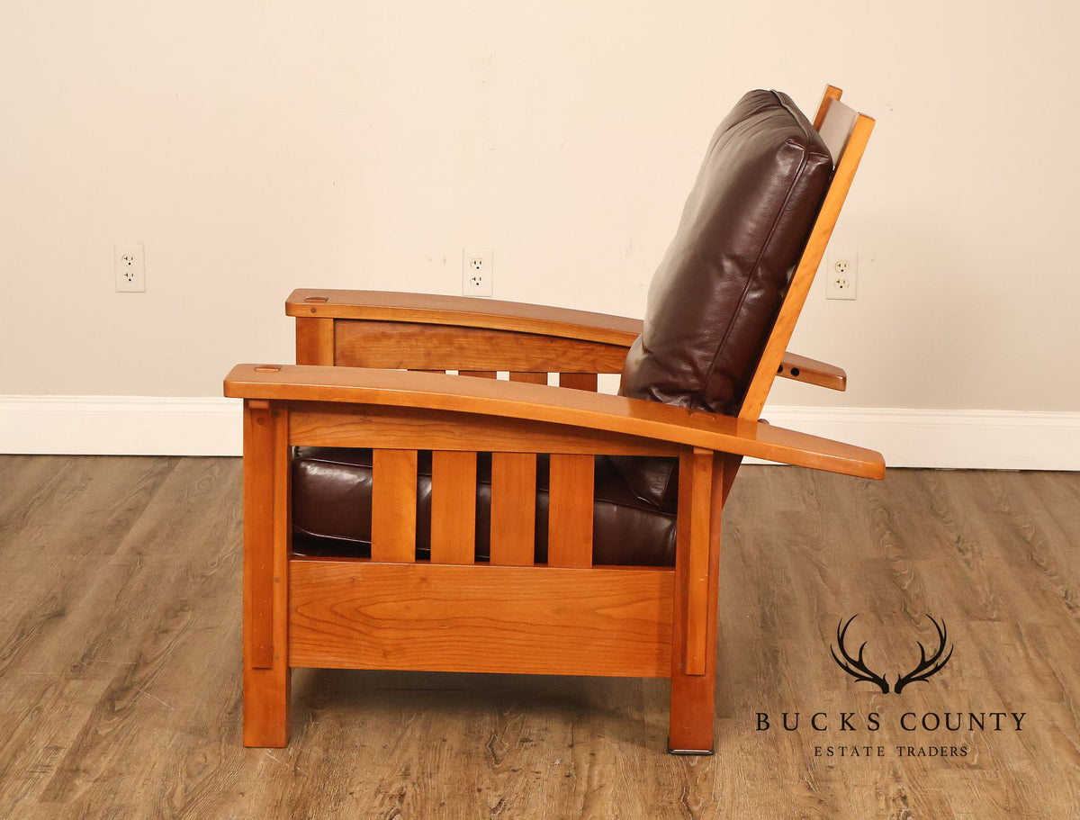 Stickley Mission Collection Cherry Bow Arm Morris Chair