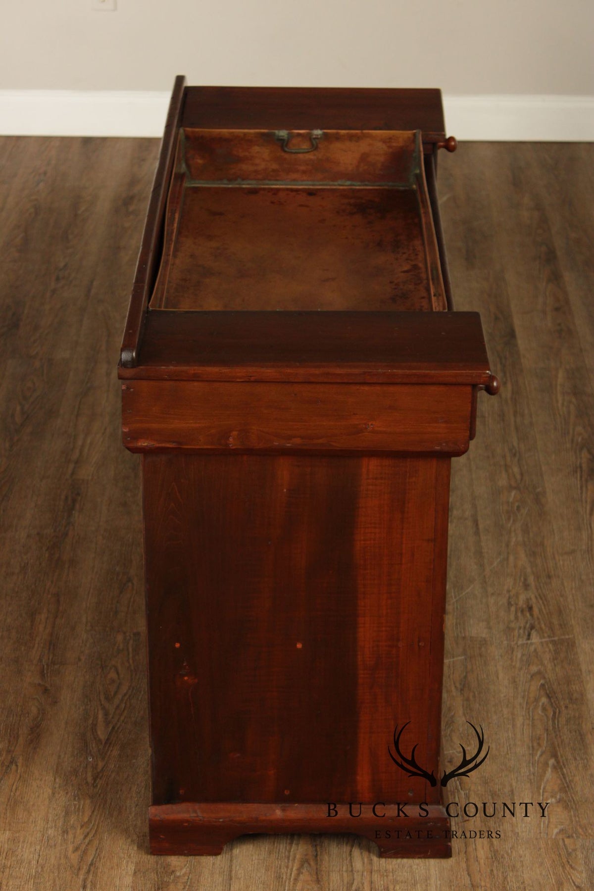 Antique Farmhouse Pine and Copper Dry Sink
