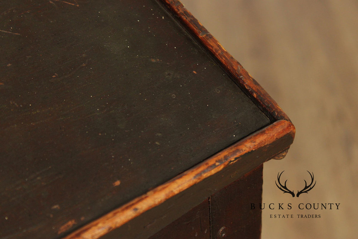 Antique Country Sheraton Slant Front Clerk’s Desk