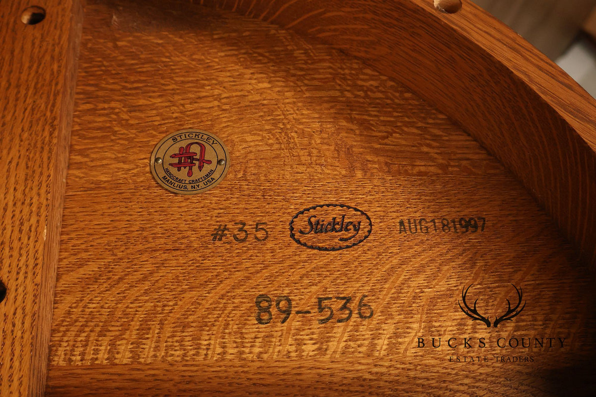Stickley Mission Collection Round Oak Side Table