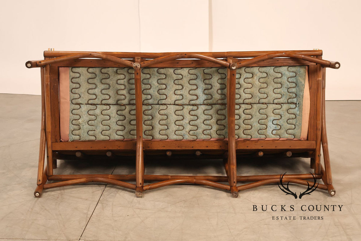 Vogue Coastal Vintage Rattan Bamboo Sofa