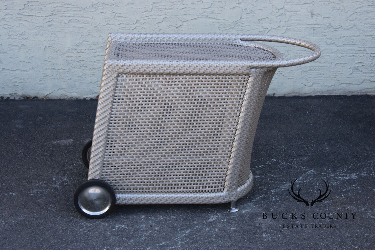Dedon Contemporary Outdoor Patio Bar Cart