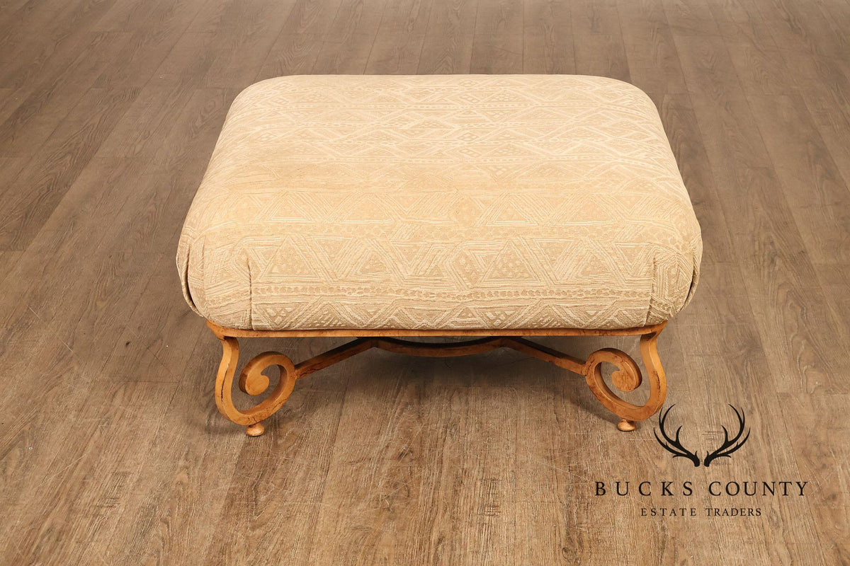 Henredon Upholstered Lounge Chair With Ottoman