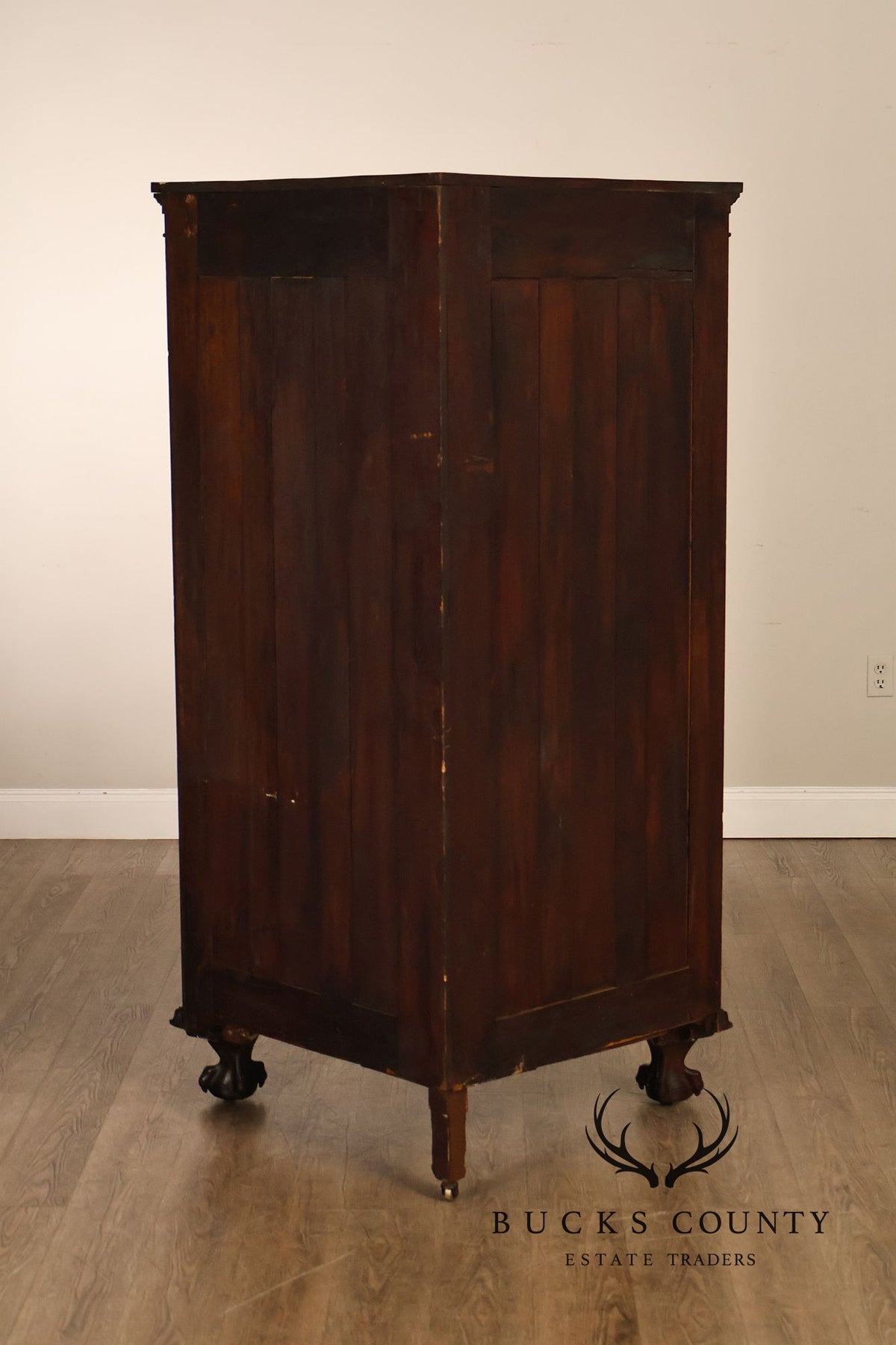Renaissance Revival Carved Mahogany Corner Bookcase