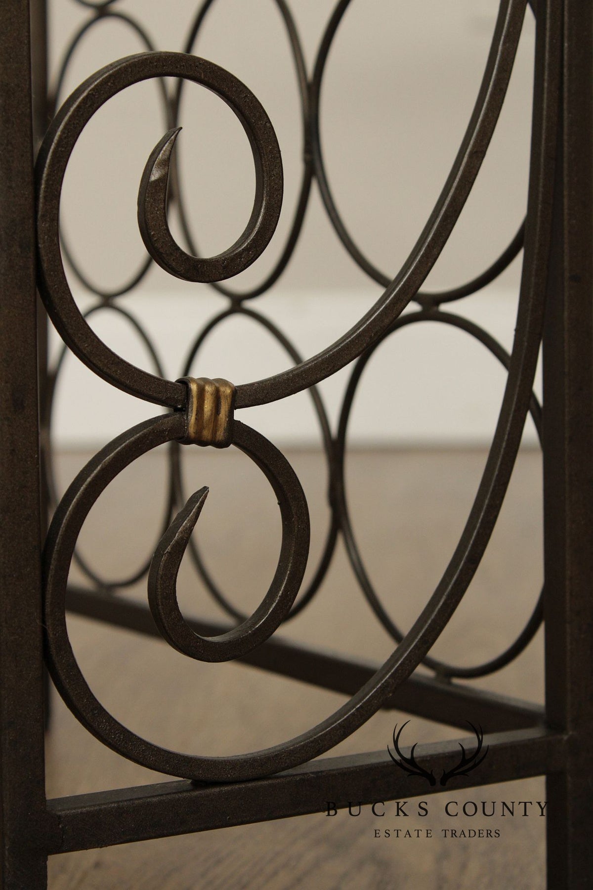 Arched 20-Bottle Iron Wine Rack