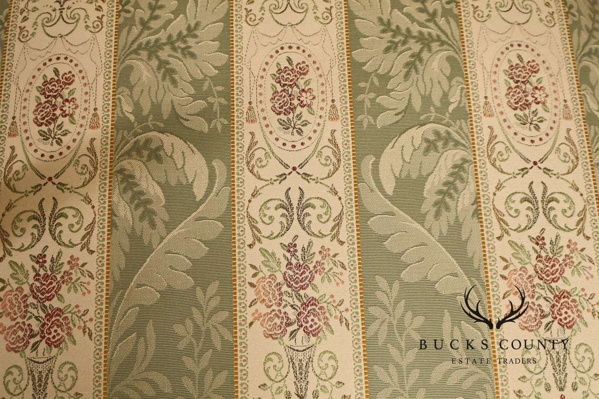 Ethan Allen French Louis XV Style Pair Of Upholstered Armchairs