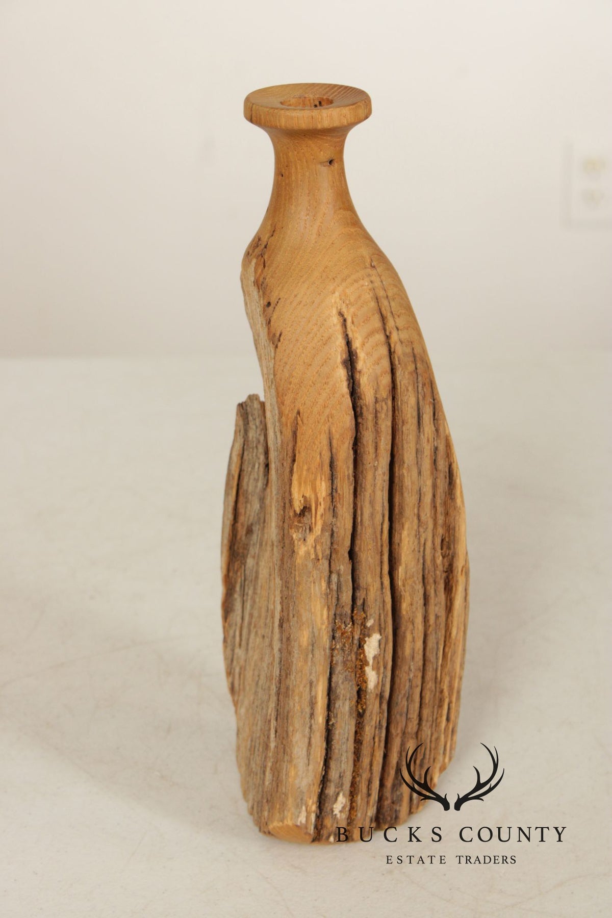 Vintage Set of Three Carved Wood Bottles