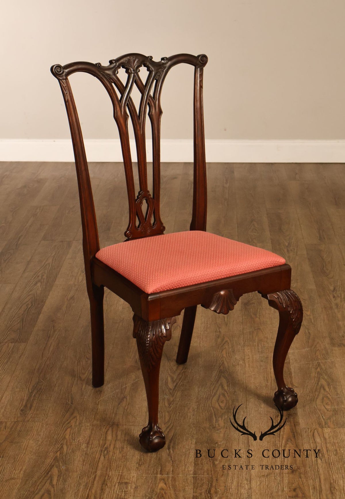 Chippendale Style Set of Eight Mahogany Dining Chairs