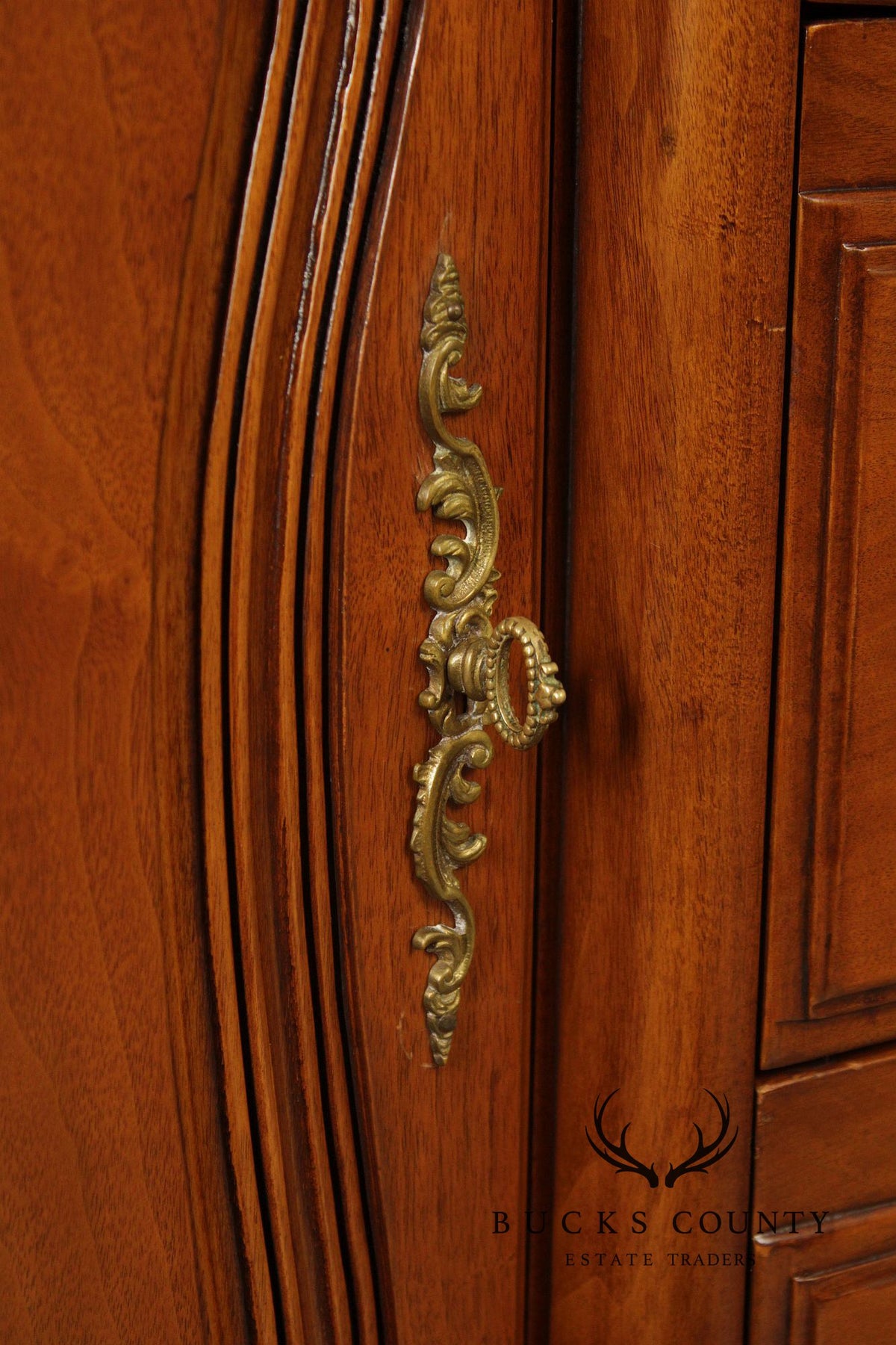Vintage French Provincial Walnut Sideboard Buffet