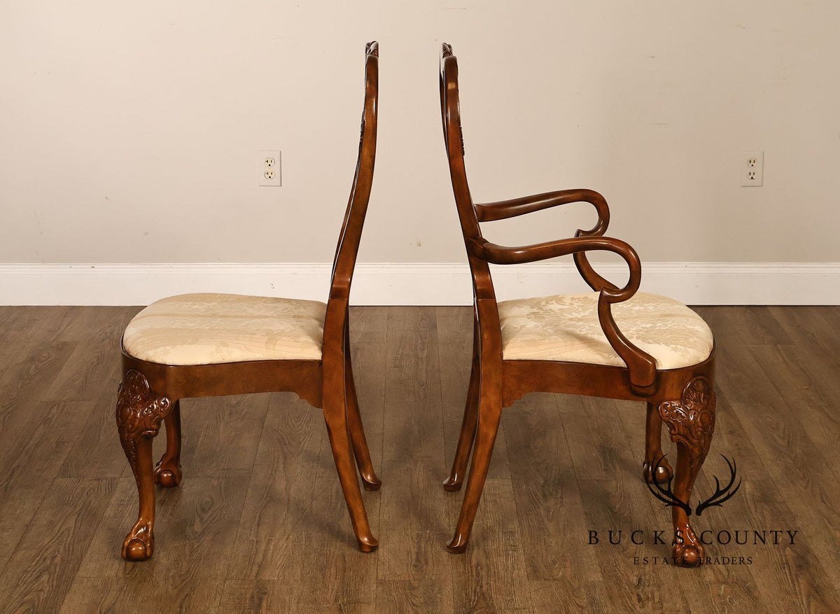 Baker Furniture 'Stately Homes' Set of Ten Walnut Dining Chairs