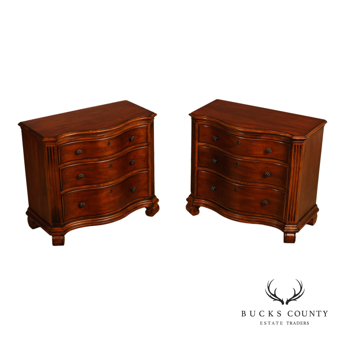 Ethan Allen 'Tuscany' Pair of Three-Drawer Nightstands
