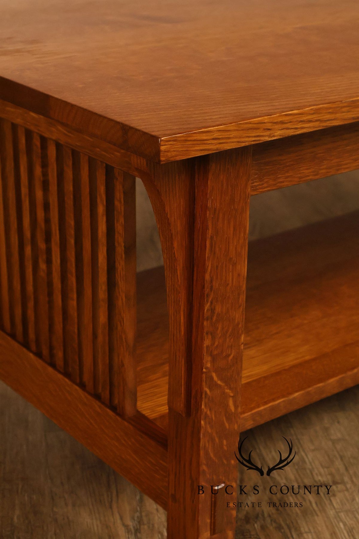 Stickley Mission Collection Oak Spindle Coffee Table