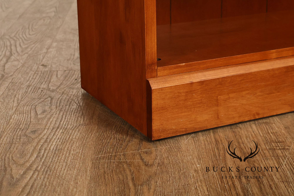 Ethan Allen 'Country Colors' Pair Of Maple Open Bookcases