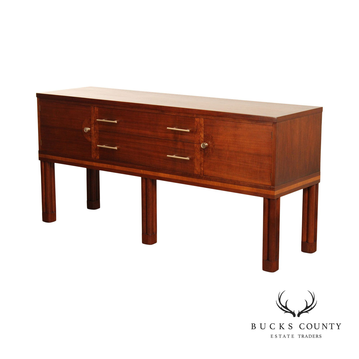 Johnson-Handley-Johnson Mid Century Style Walnut Sideboard Credenza