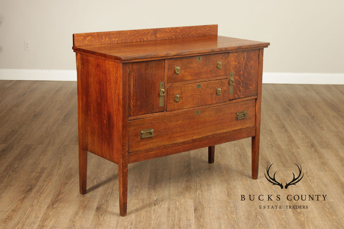 Leavens Furniture Antique Mission Oak Sideboard