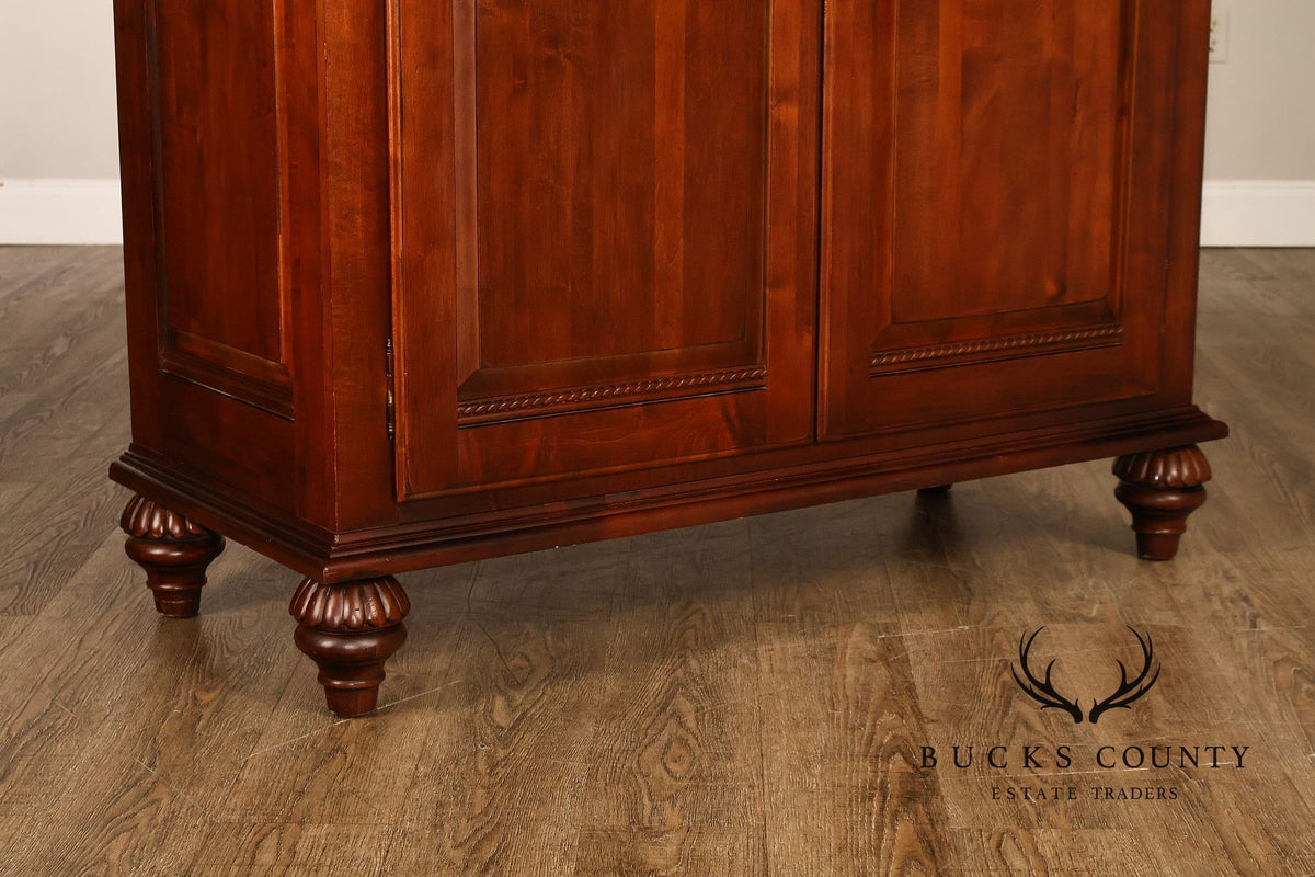 Ethan Allen 'British Classics' Carved Maple And Birch Armoire