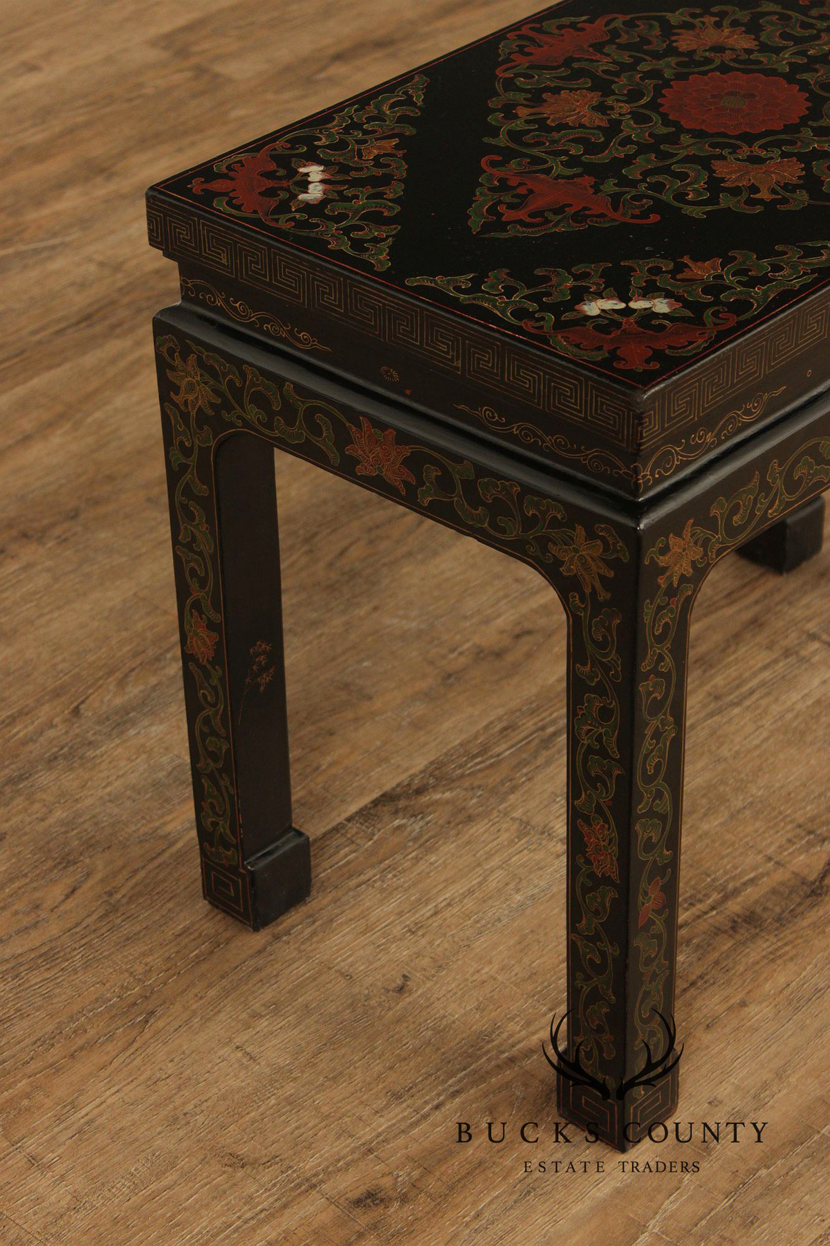 Vintage Asian Lacquered Coffee or Side Table