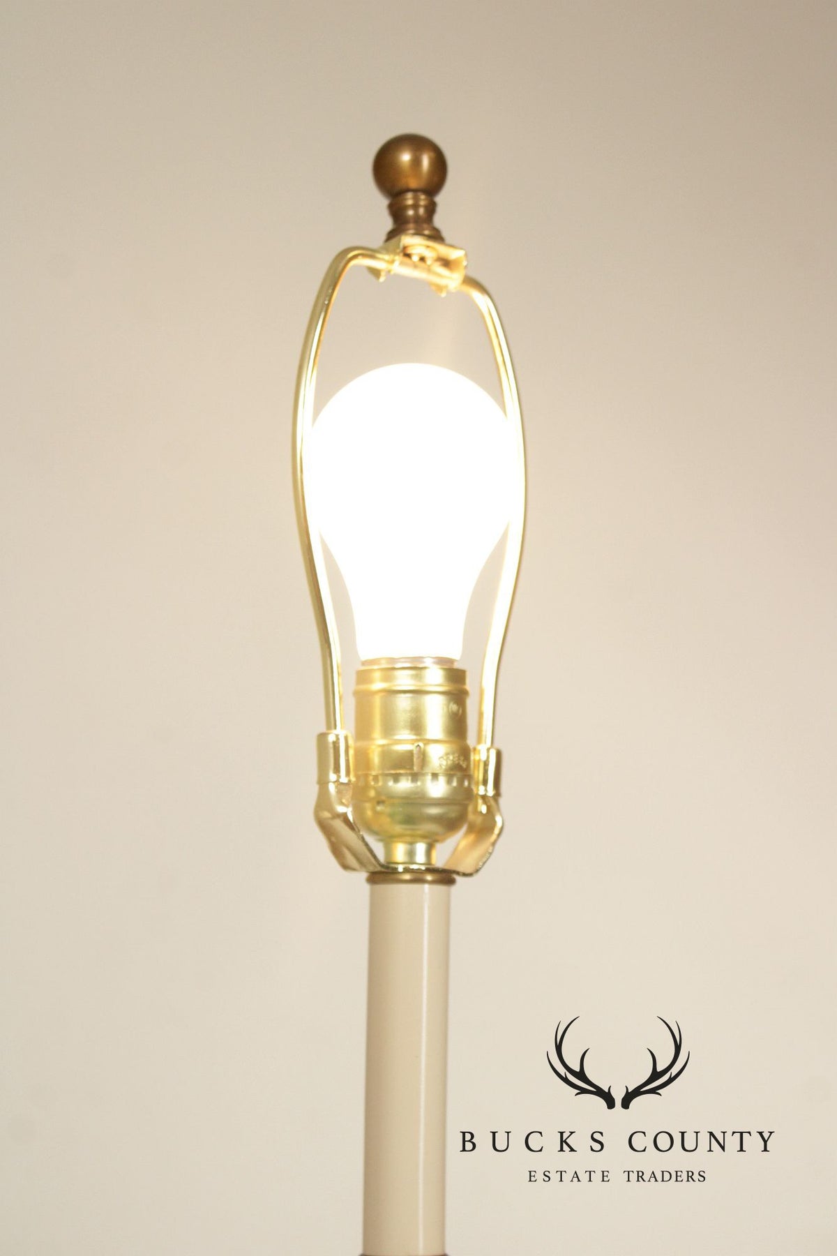 Vintage Bronze Acanthus Leaf Candlestick Table Lamp