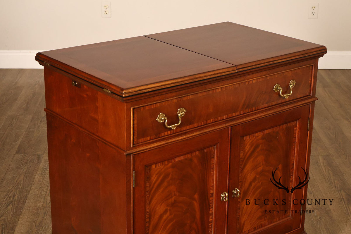 Stickley Traditional Mahogany Flip-Top Server Cabinet