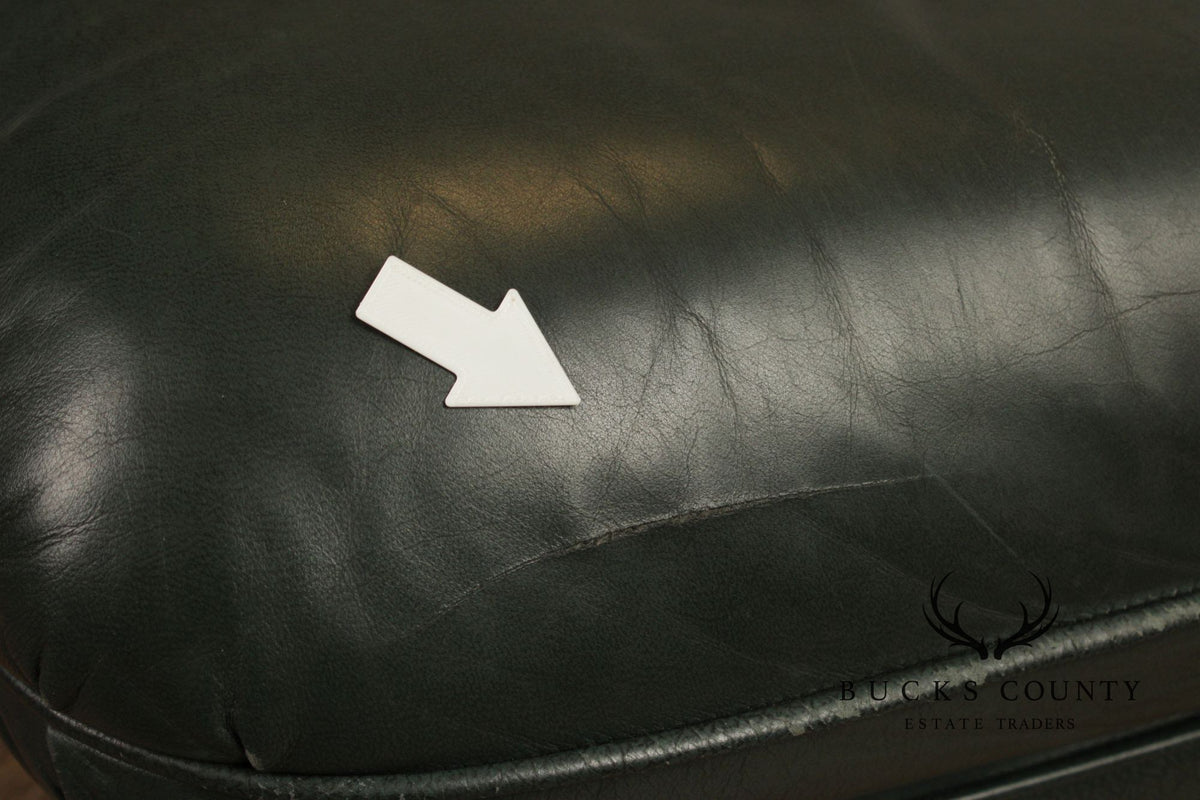 Hancock and Moore Leather Recliner Lounge Chair and Ottoman