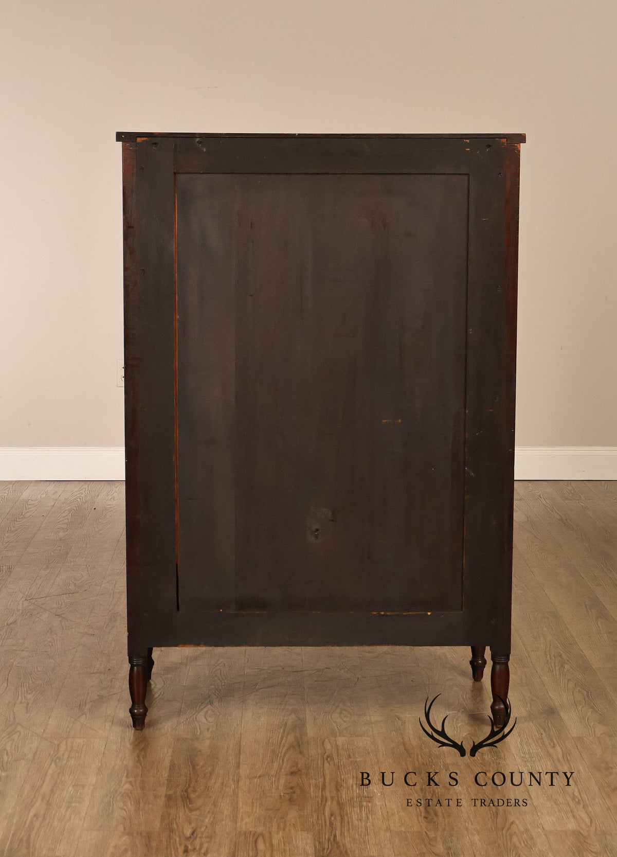 Antique Hepplewhite Style Mahogany Bow Front Six-Drawer Tall Chest