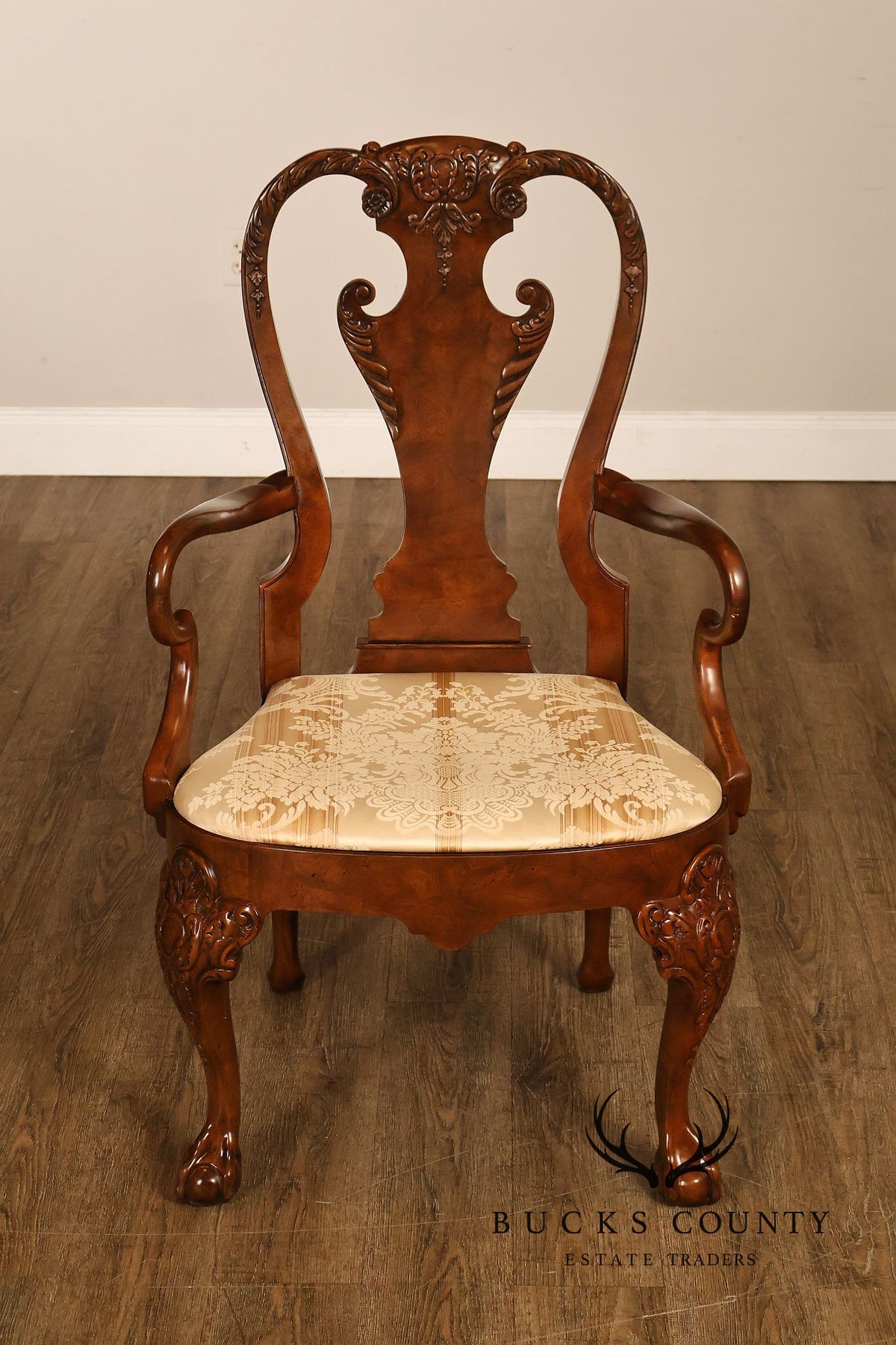 Baker Furniture 'Stately Homes' Set of Ten Walnut Dining Chairs