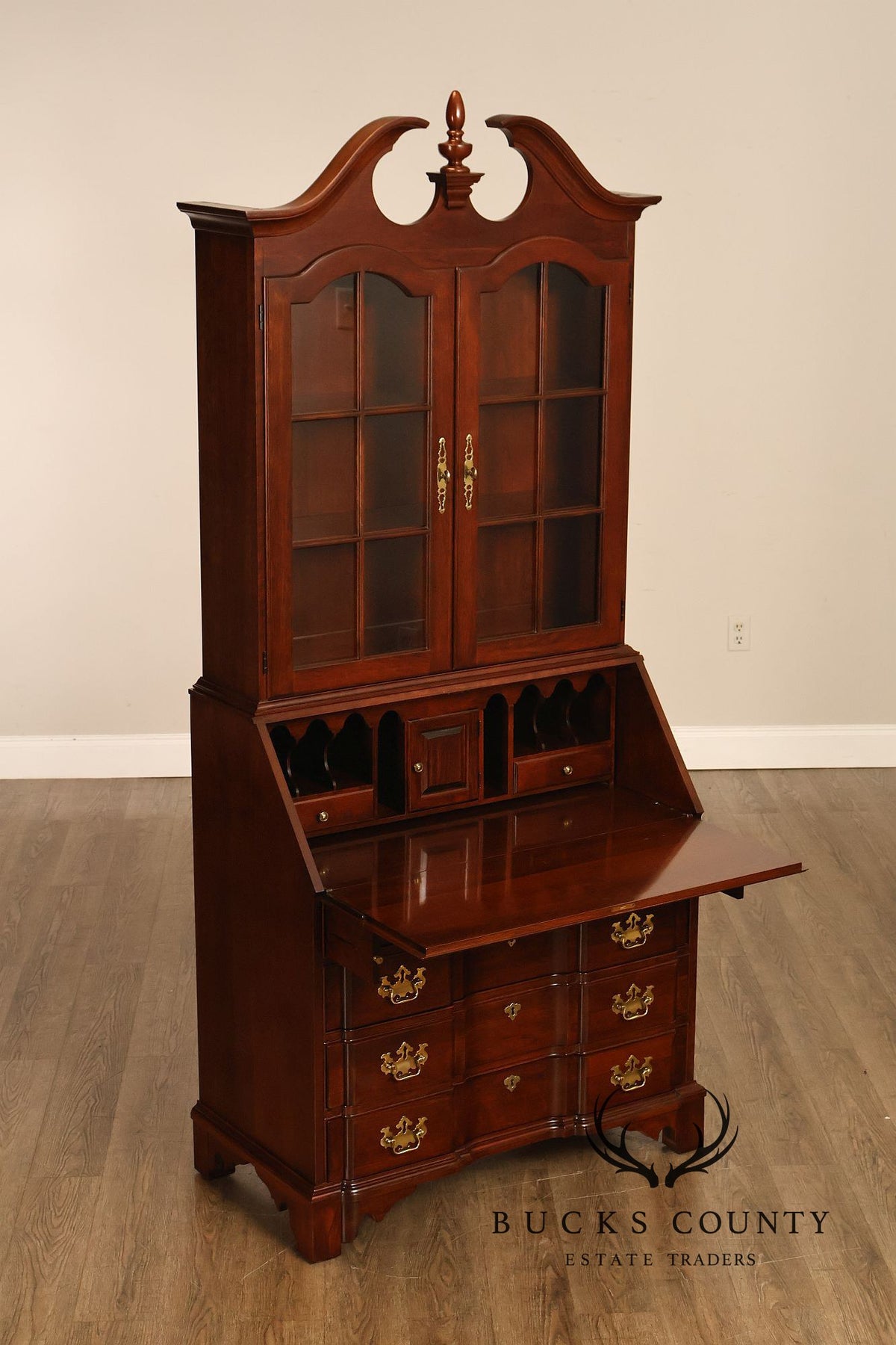 Pennsylvania House Chippendale Style Cherry Secretary Bookcase