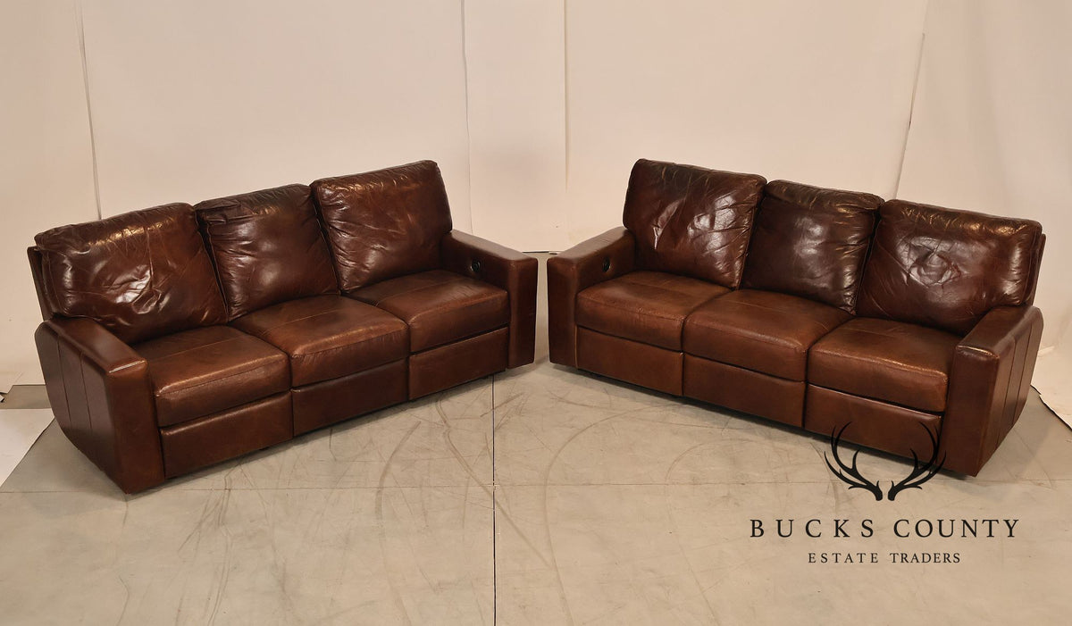 Soft Line 'Energia' Leather Power Reclining Sofa