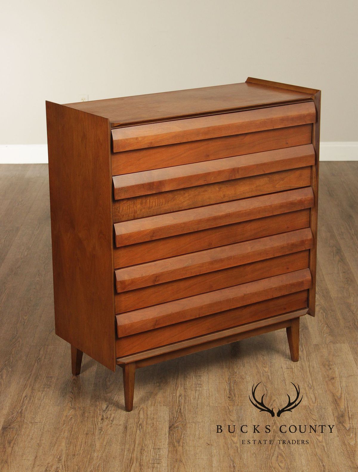 Lane 'First Edition' Mid Century Modern Walnut Tall Chest