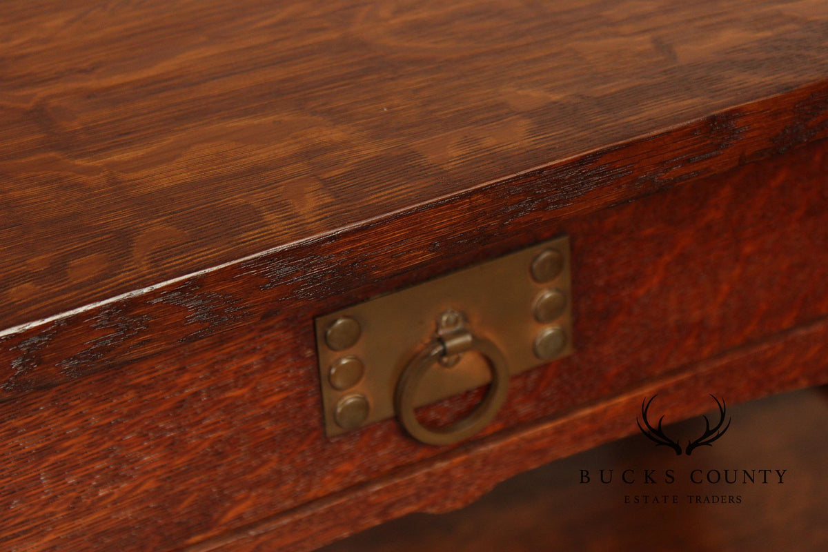 Imperial Grand Rapids Antique Mission Style Oak Library Table Desk