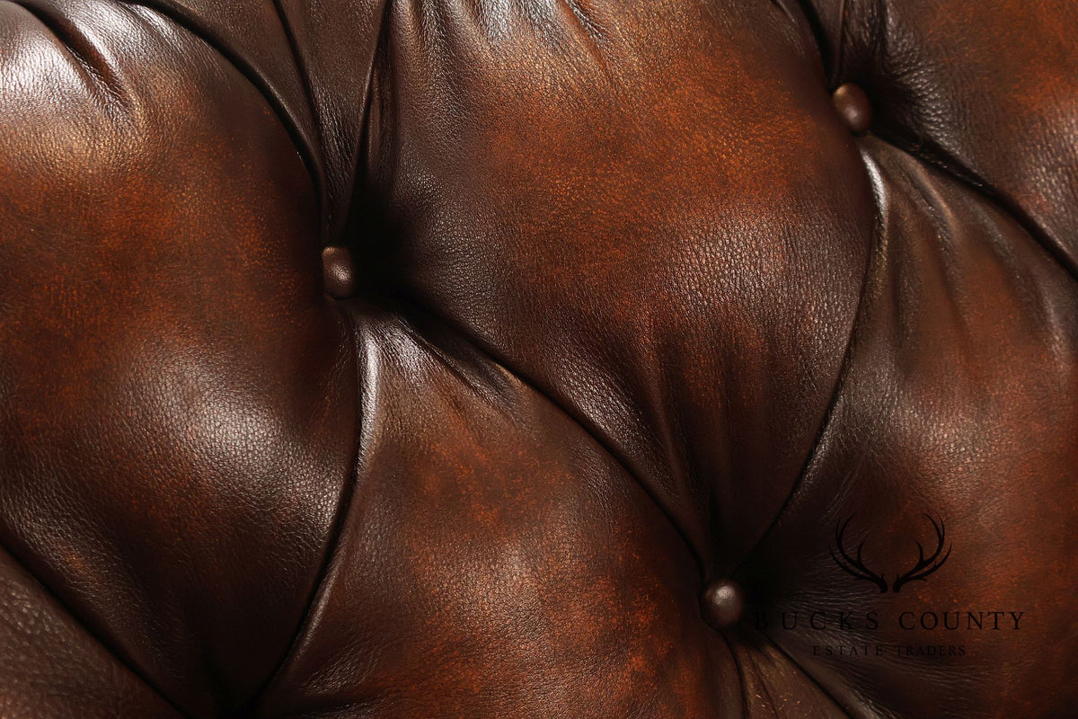 Randall Allen Tufted Leather Chesterfield Sofa