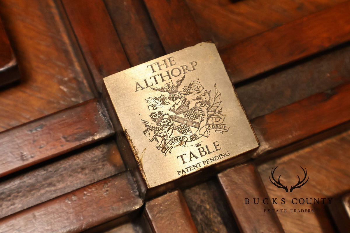 Theodore Alexander Althorp Living History Flame Mahogany Oval Expansion Dining Table