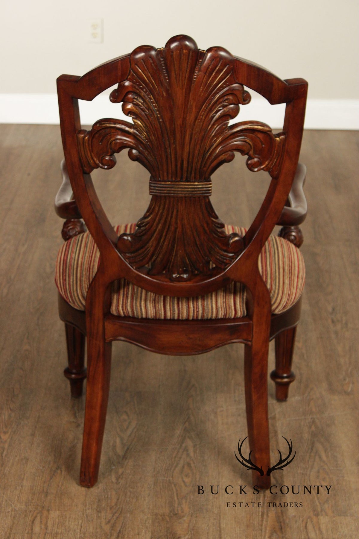 Century Furniture Set of Eight Wheat Sheaf Dining Chairs