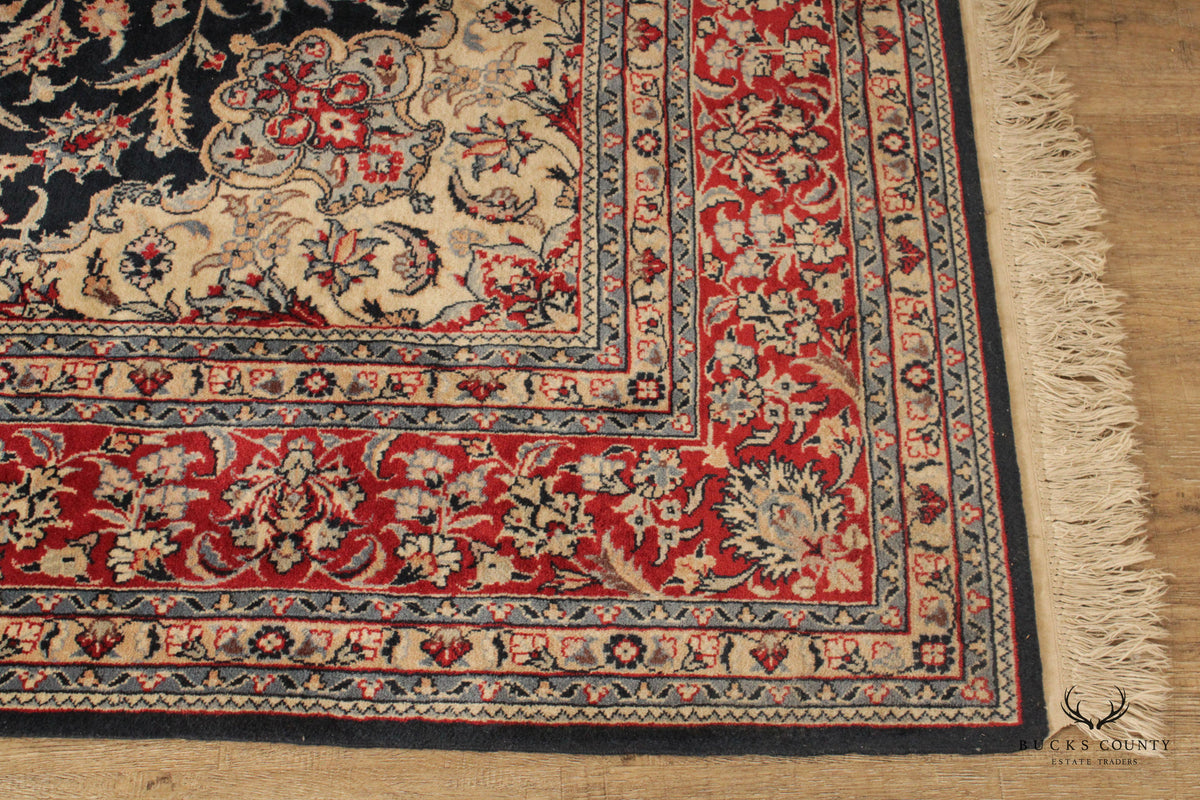 Persian Kashan Wool Area Rug, 9' x 6'