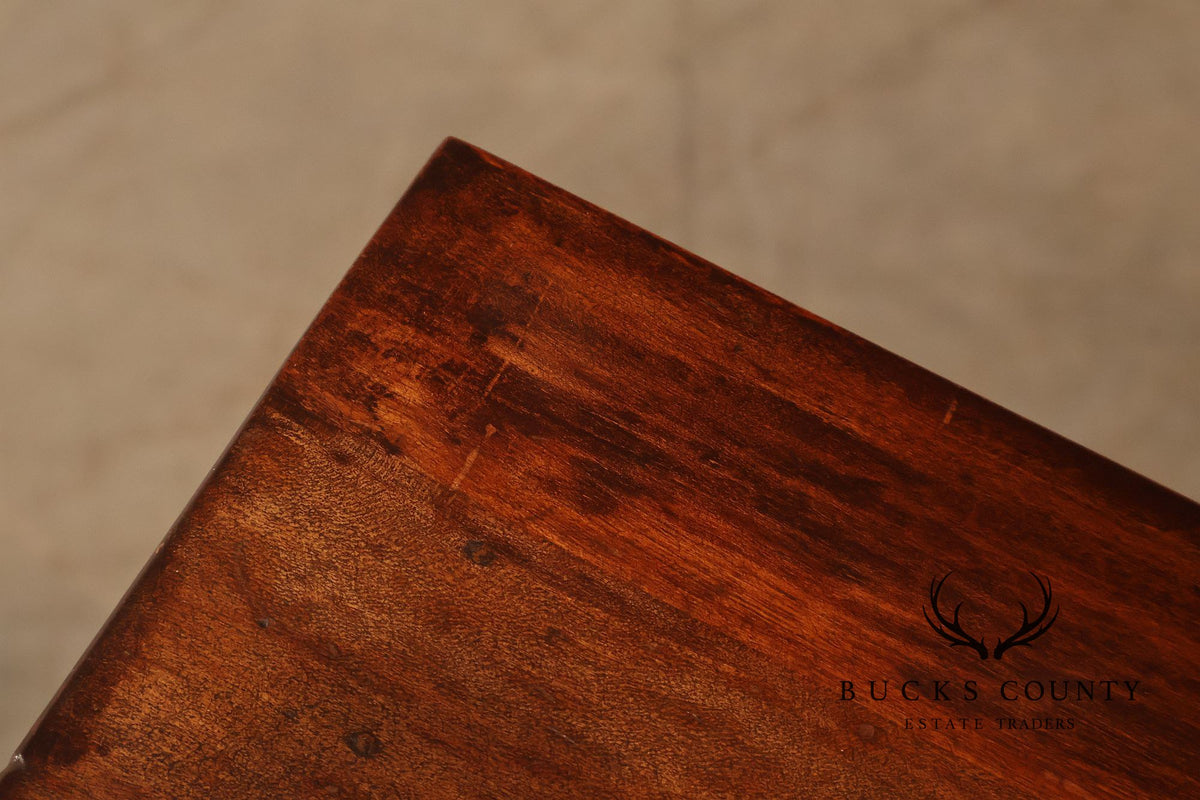 Antique American Turned Leg One Drawer Writing Table