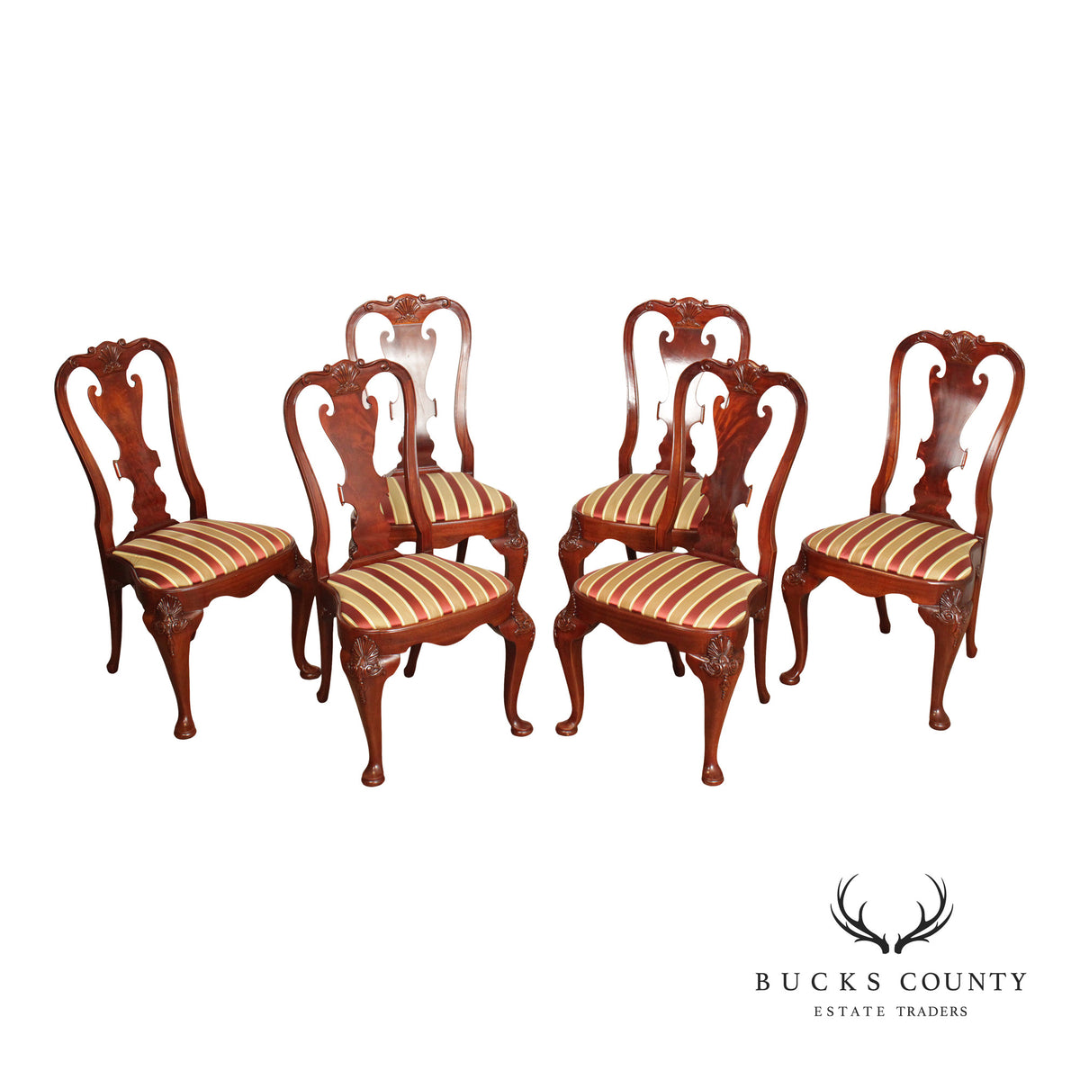 Hickory Chair Georgian Style Set of Six Mahogany Dining Chairs