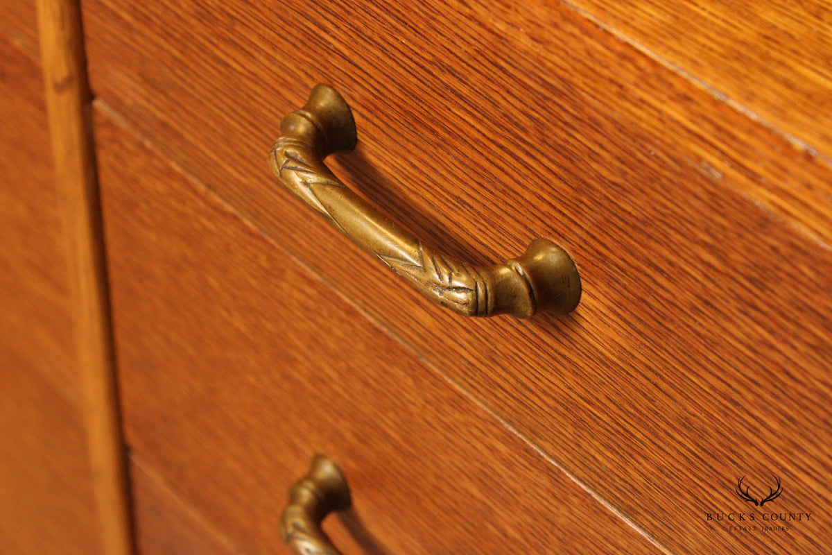 McGuire Mid Century Modern Oak Eight-Drawer Dresser