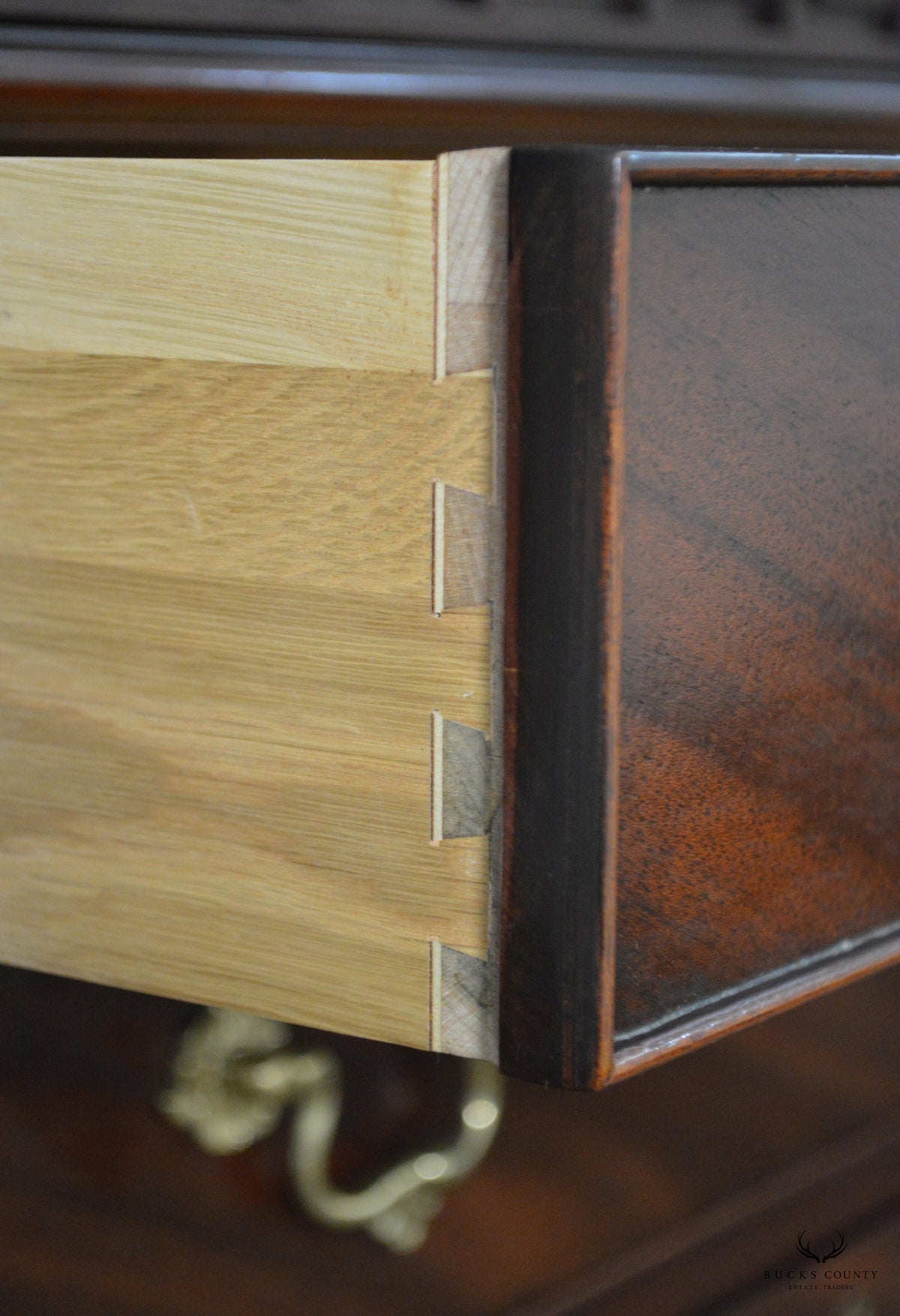 Baker Colonial Williamsburg Collection Large Mahogany Chippendale Breakfront