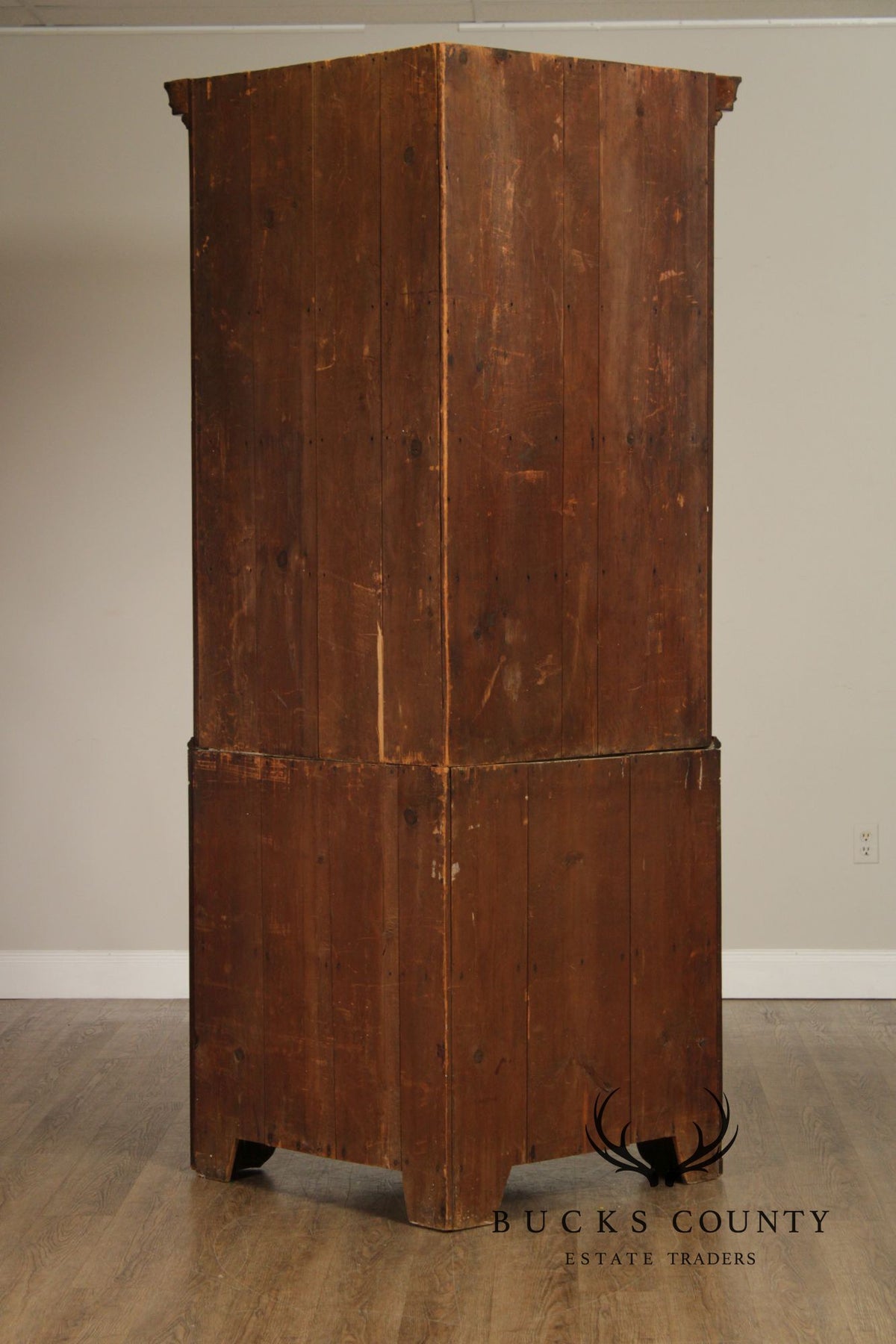 Antique American Farmhouse Cherry Corner Cabinet