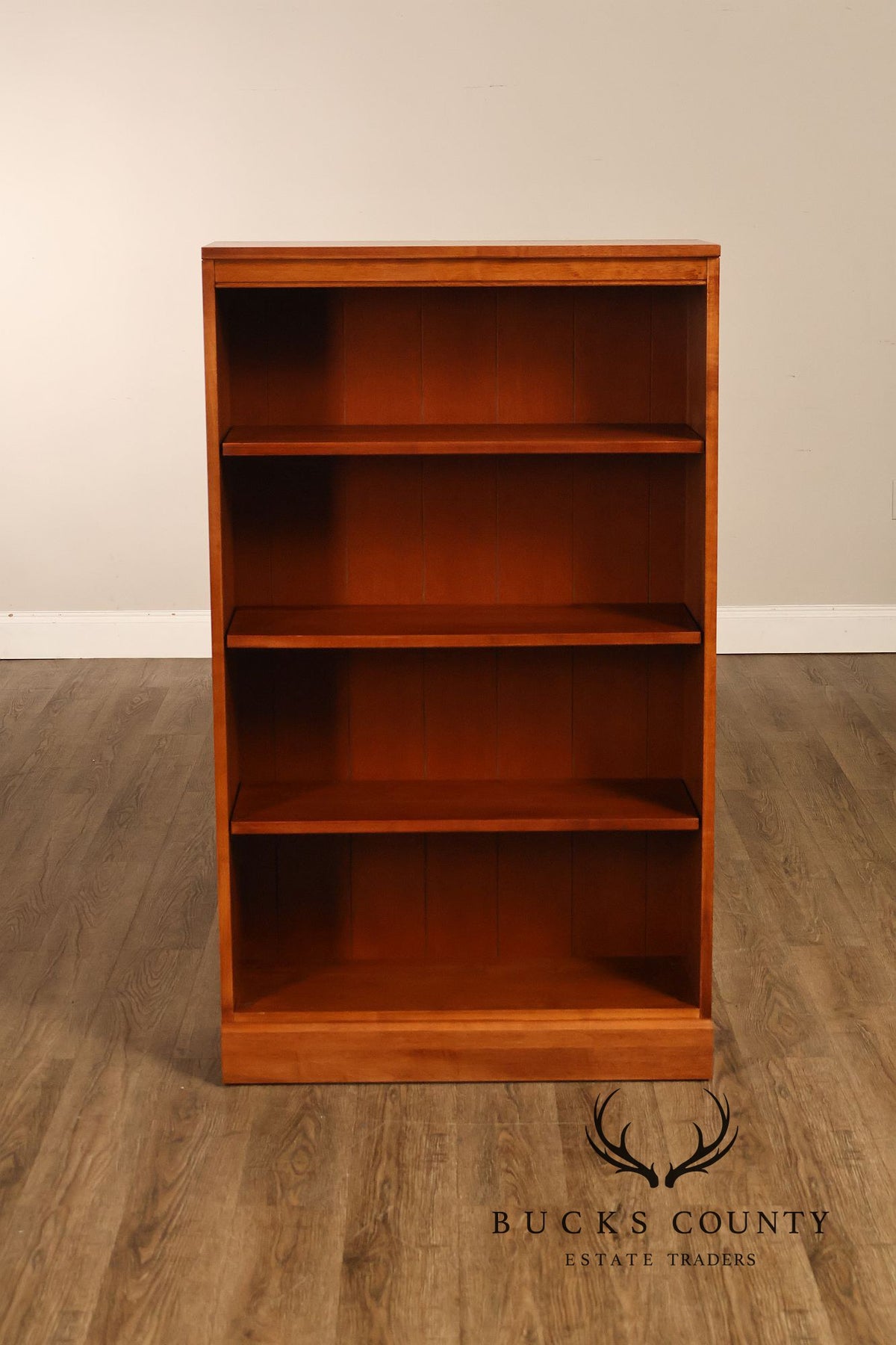 Ethan Allen 'Country Colors' Pair Of Maple Open Bookcases