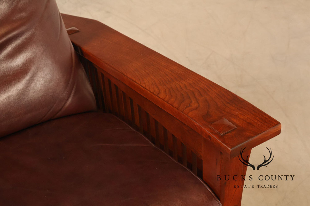 Stickley Mission Collection Cherry Spindle Morris Recliner