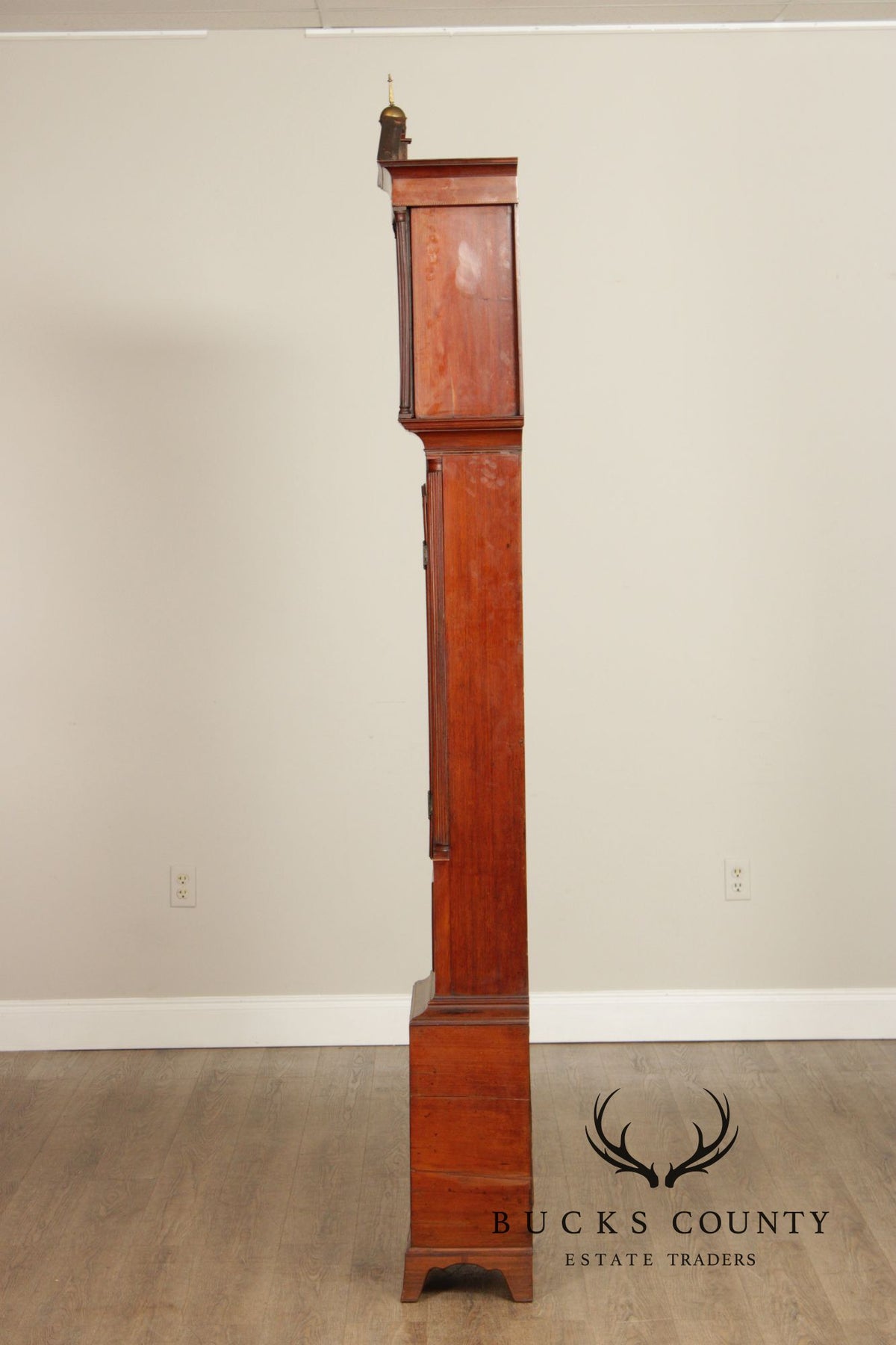 Eliazer Warren Antique Irish Georgian Mahogany Longcase Grandfathers Clock