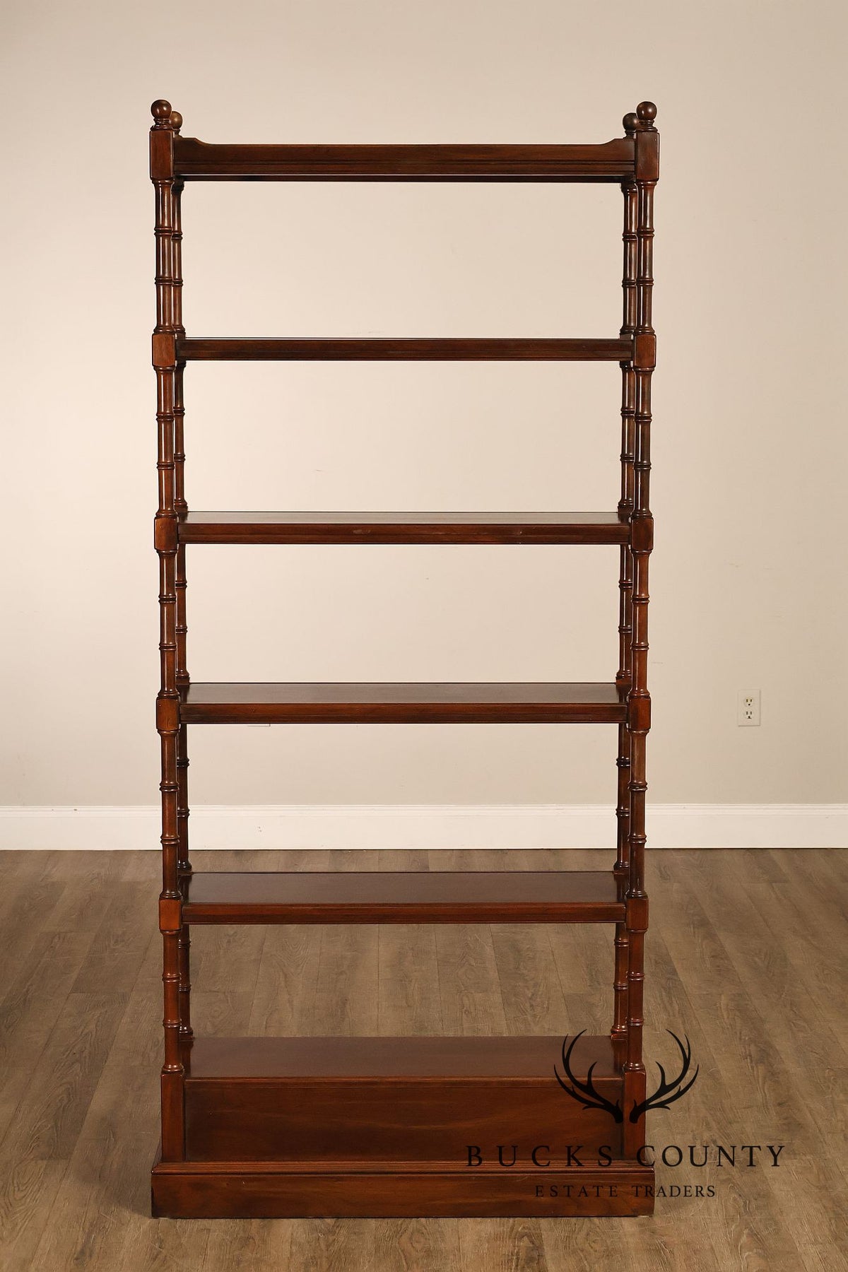 Ethan Allen 'Georgian Court' Faux Bamboo Etagere