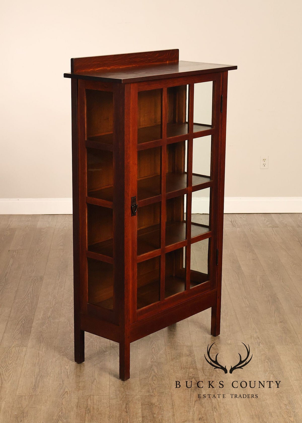 Gustav Stickley Model 820 Antique Oak China Cabinet