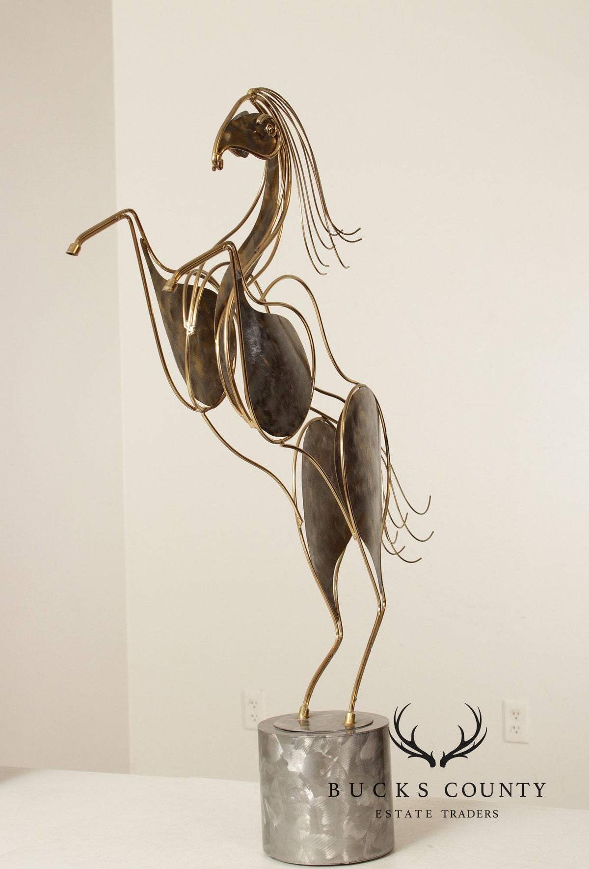 Curtis Jere Post Modern Rearing Horse Sculpture