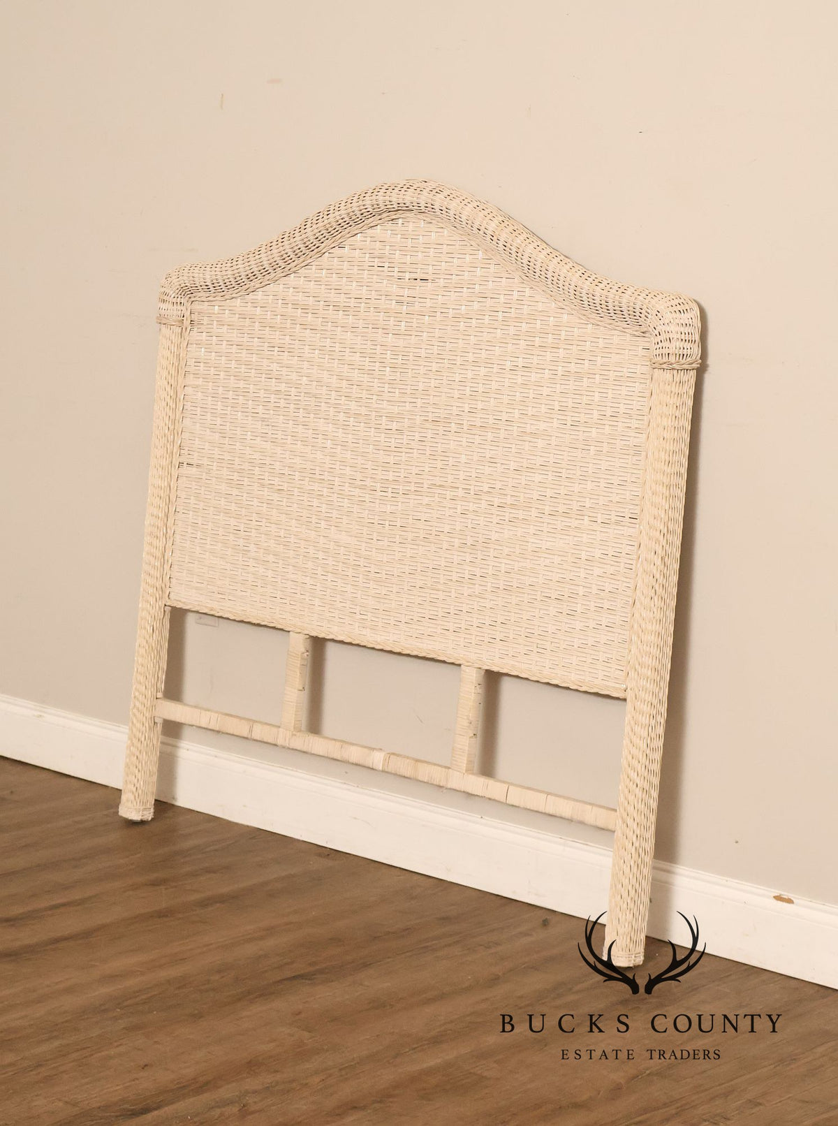 Coastal Style Vintage Full  Wicker Headboard